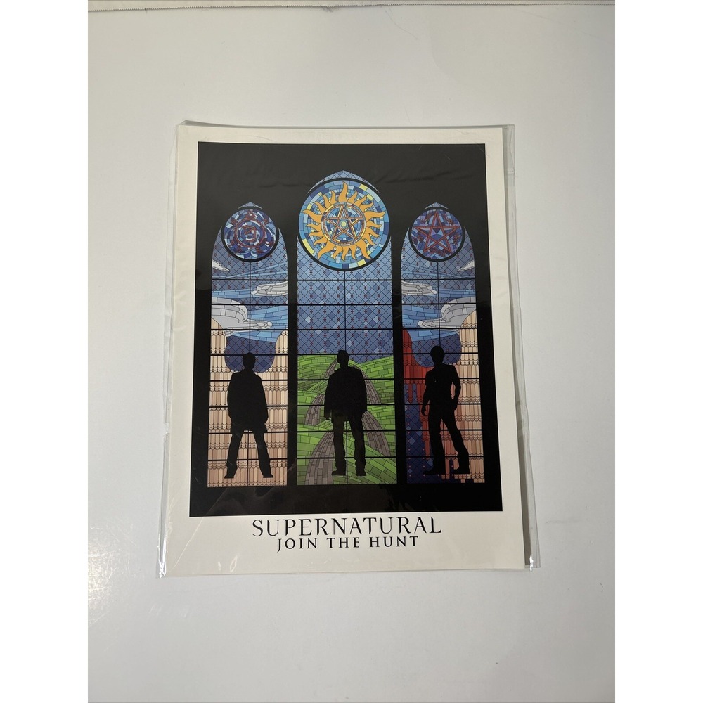 Supernatural New‎ Culturefly Art Print Dean Sam Crowley Stained Glass 9x12